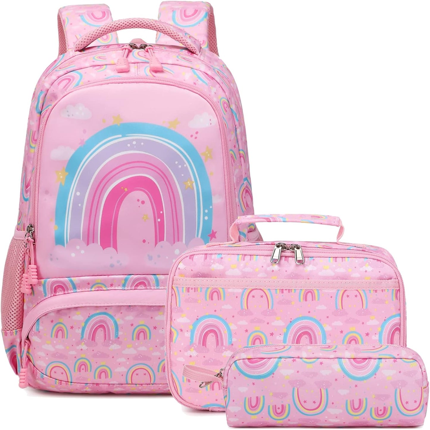 Meisohua Girls Backpack with Lunch Box 3 in 1 Set Kids Backpack for Girls Preschool Kindergarten Elementary School Backpack