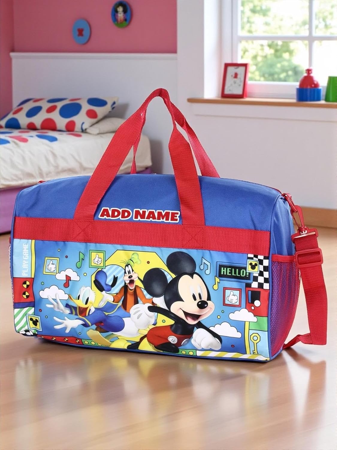 Personalized Licensed Kids Duffel Bag - Disney Mickey & Friends