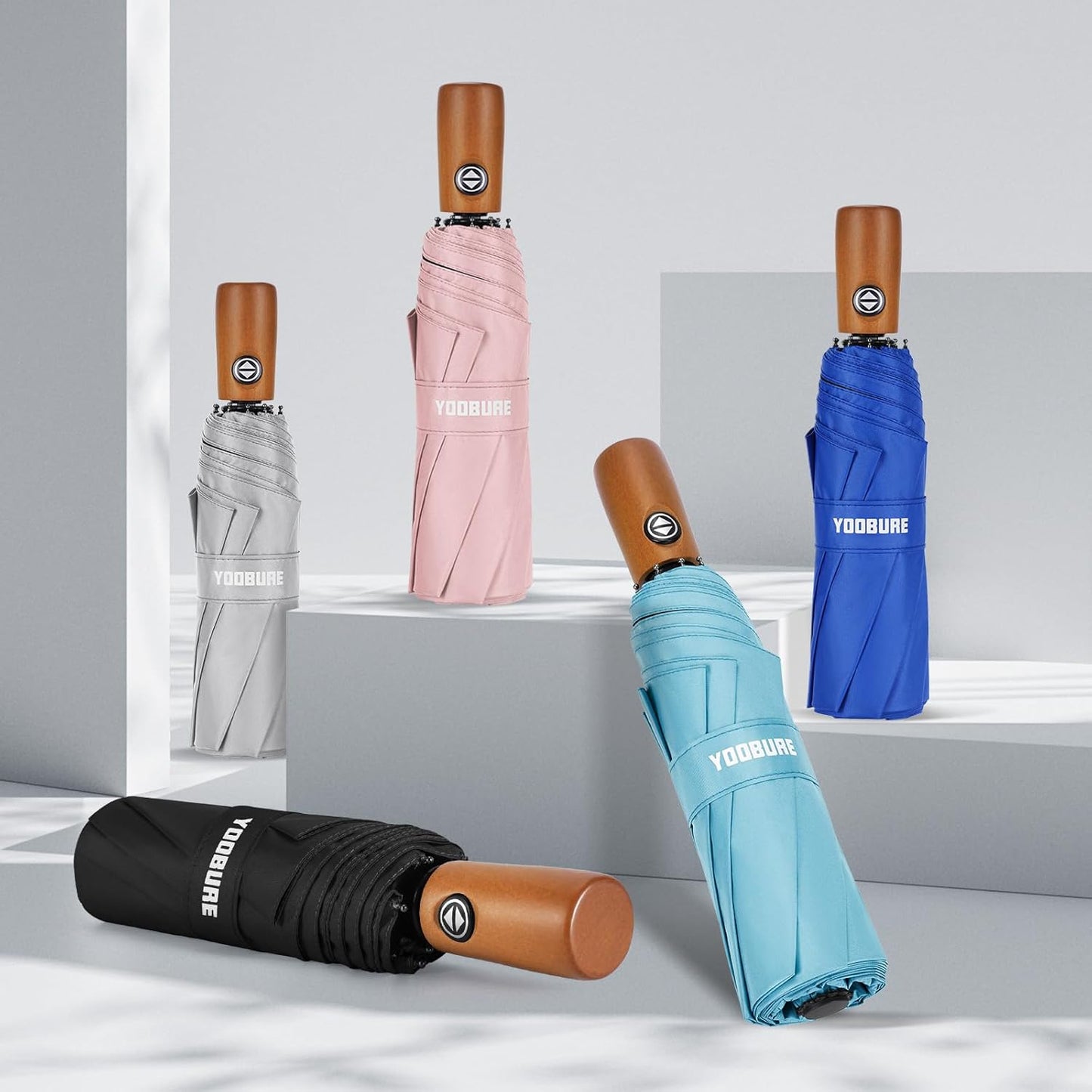 Yoobure Travel Umbrella Portable Compact Umbrellas, Pocket Mini for Purse, Umbrellas for UV Sun & Rain Small for Backpack, Umbrella with Case Folding for Kids Women