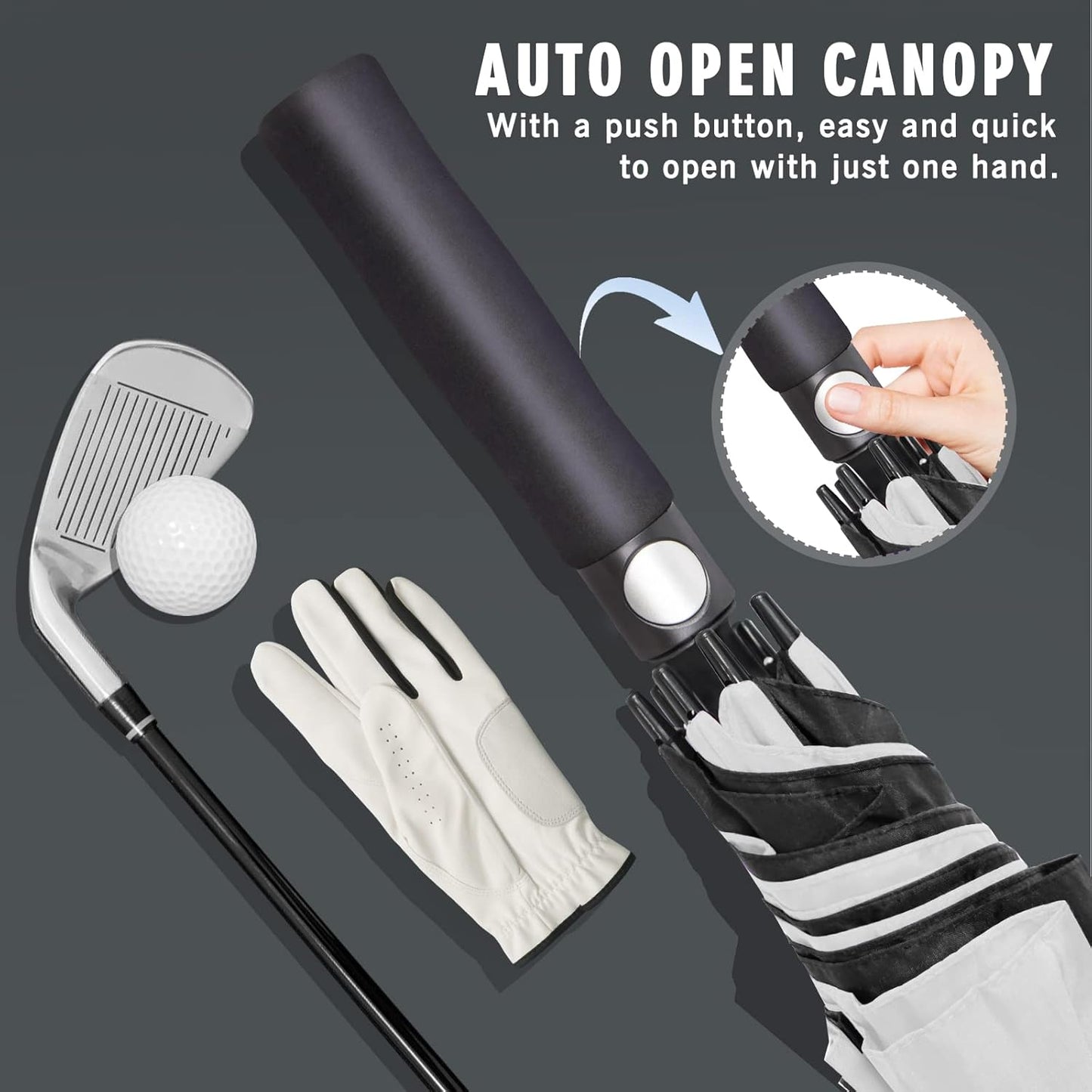 ZOMAKE Golf Umbrella Windproof, Extra Large Oversized Heavy Duty Double Canopy for Rain, Sports Games & Push Cart(51/54/62/68/72Inch)