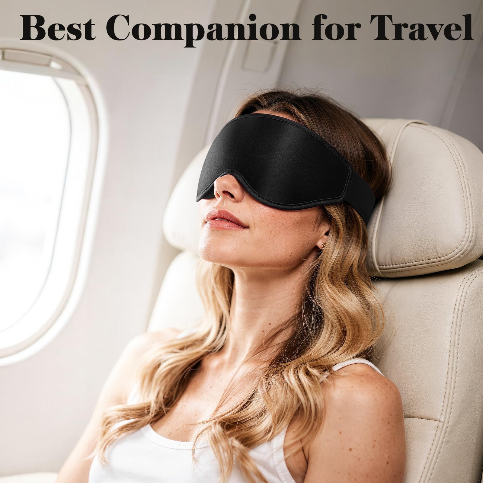 Fygrip 3D Eye Mask Sleep Mask for Men & Women, Black