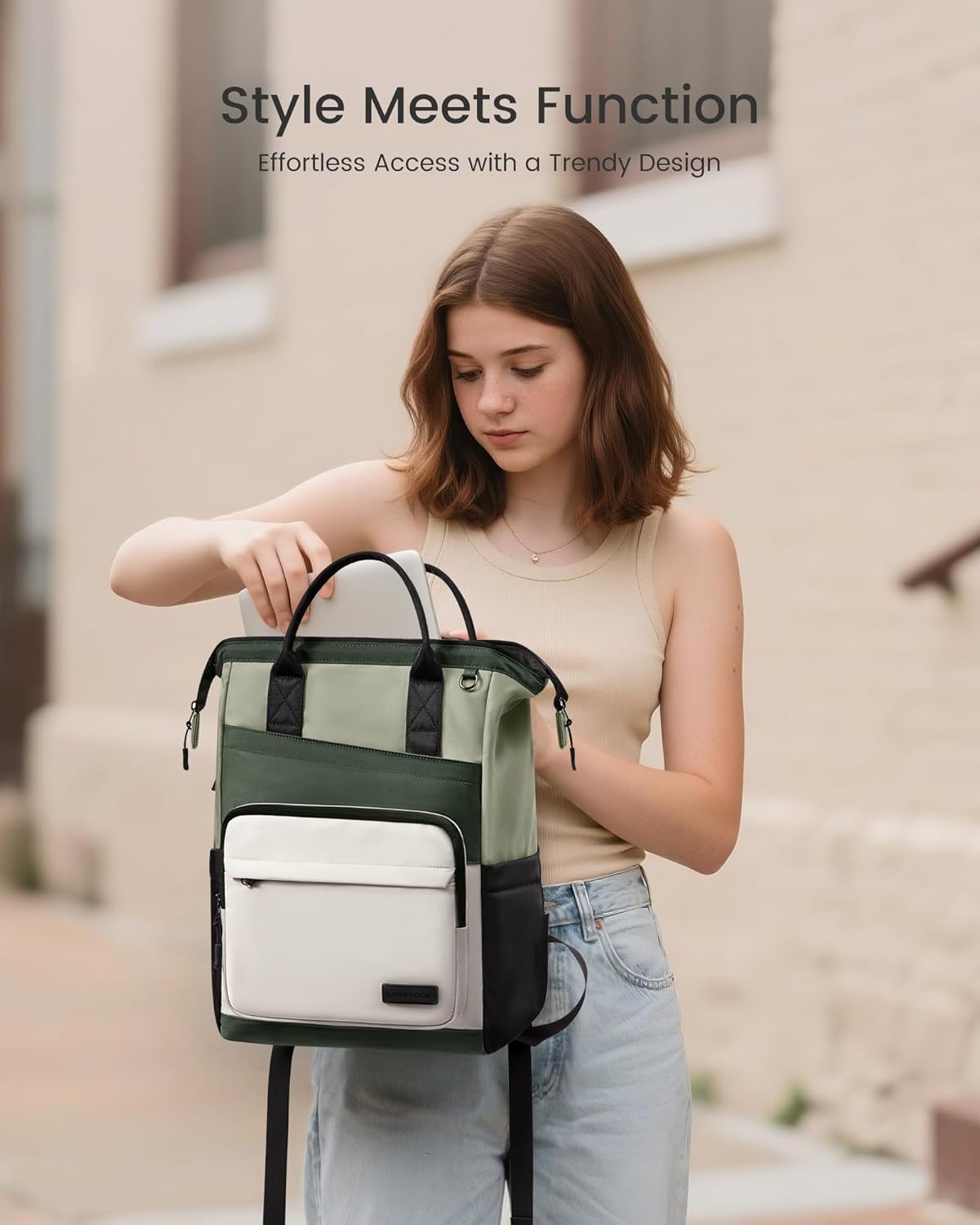LOVEVOOK Laptop Backpack for Women, 17 Inch Travel Backpack for Work College Business, Water