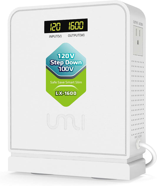 120V to 100V Voltage Converter 1600watts Step Down toroidal Voltage Converter for Japan appliances Used in US［CE, CQC Certified］