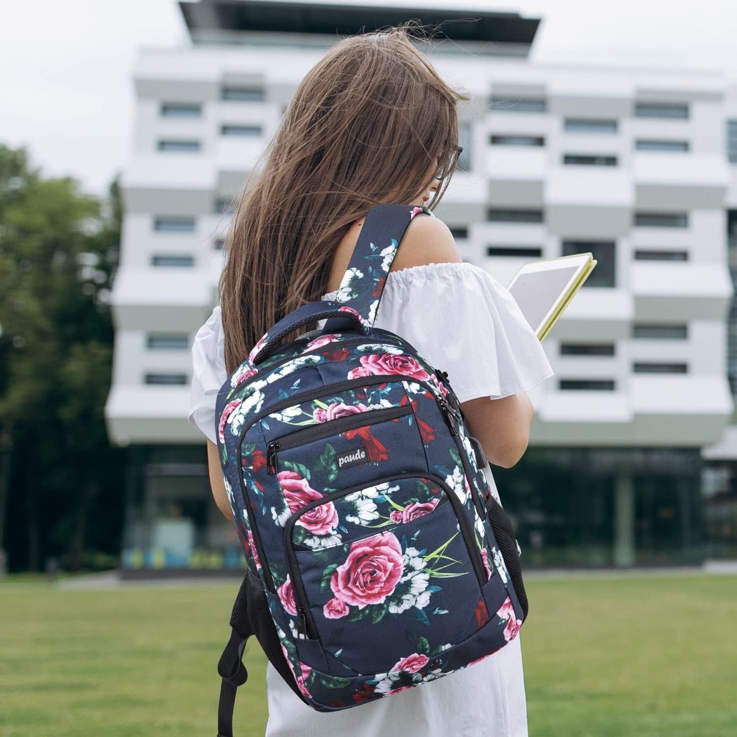 Paude Backpack for Women and Teen Girls,College Backpack Travel Laptop Bookbag for City Trip Office