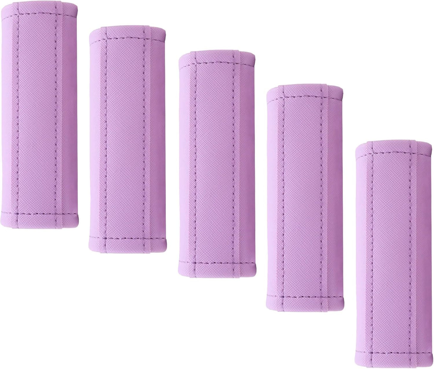 Luggage Handle Wrap 5 Pack-Leather Luggage Handle Wraps for Suitcase/Handbag/Duffel Bag/Car Bright Luggage Identfier/Handle Covers/Grips Luggage Accessories for Travel 3.0 (Violet)