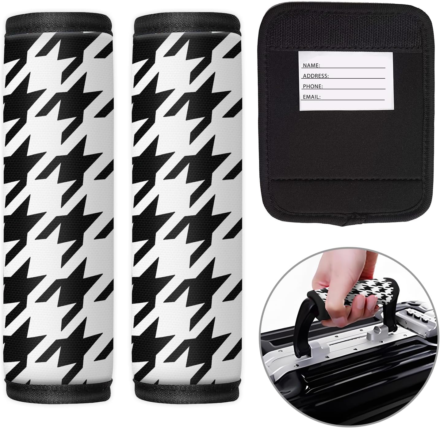 2 Pack Luggage Handle Wrap Travel Tags - Set of Luggage Tags for Suitcases, Identifiers, Marker