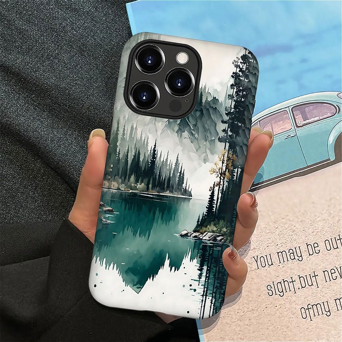 SEized Case Compatible with for iPhone 16 Pro Max,Mountain Forest Landscape Phone Case for Girl Women Boy Men,Durable Protection Phone Case for iPhone 16 Pro Max
