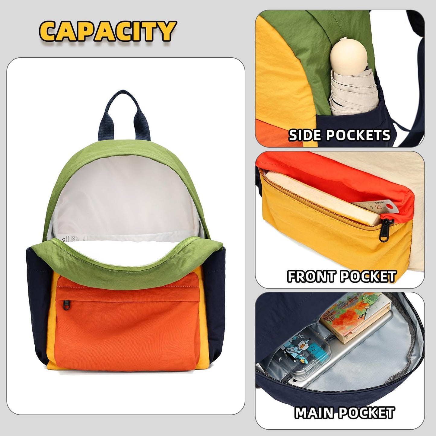 willikiva Kids Backpack for School Boys Girls Teens Toddler Backpack Waterproof Kindergarten Preschool Elementary Bookbag Children Travel Bag(Yellow Orange,Medium)