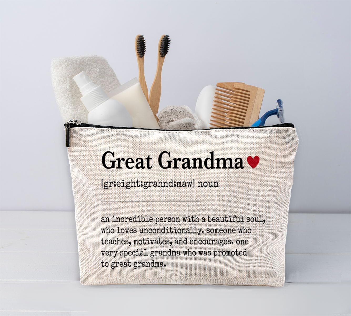 Sufamb Grandma Makeup Bag - Gift for Great Grandma, Mother's Day, Birthday - Small Cosmetic Bag for Purse