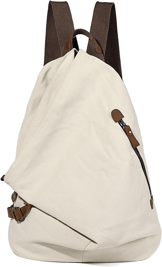 KL928 Canvas Vintage Backpack – Large Casual Daypack Outdoor Travel Rucksack Hiking Backpacks for Men Women