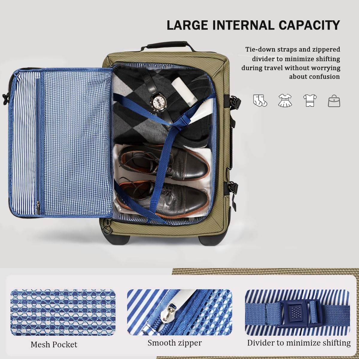 30'' Expandable Rolling Duffle Bag with Wheels,Expandable For Up to 15% More Space,Rolling Duffle