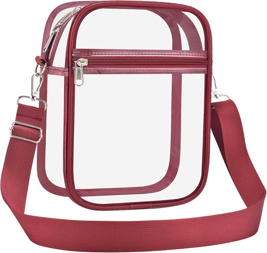 USPECLARE Clear Purse Stadium Transparent Messenger Bag Stadium Approved for Men and Women Clear CrossBody Bag