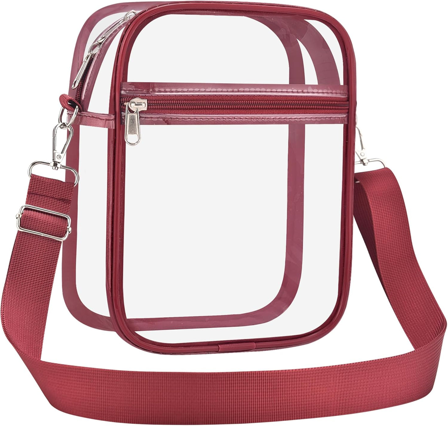 USPECLARE Clear Purse Stadium Transparent Messenger Bag Stadium Approved for Men and Women Clear CrossBody Bag