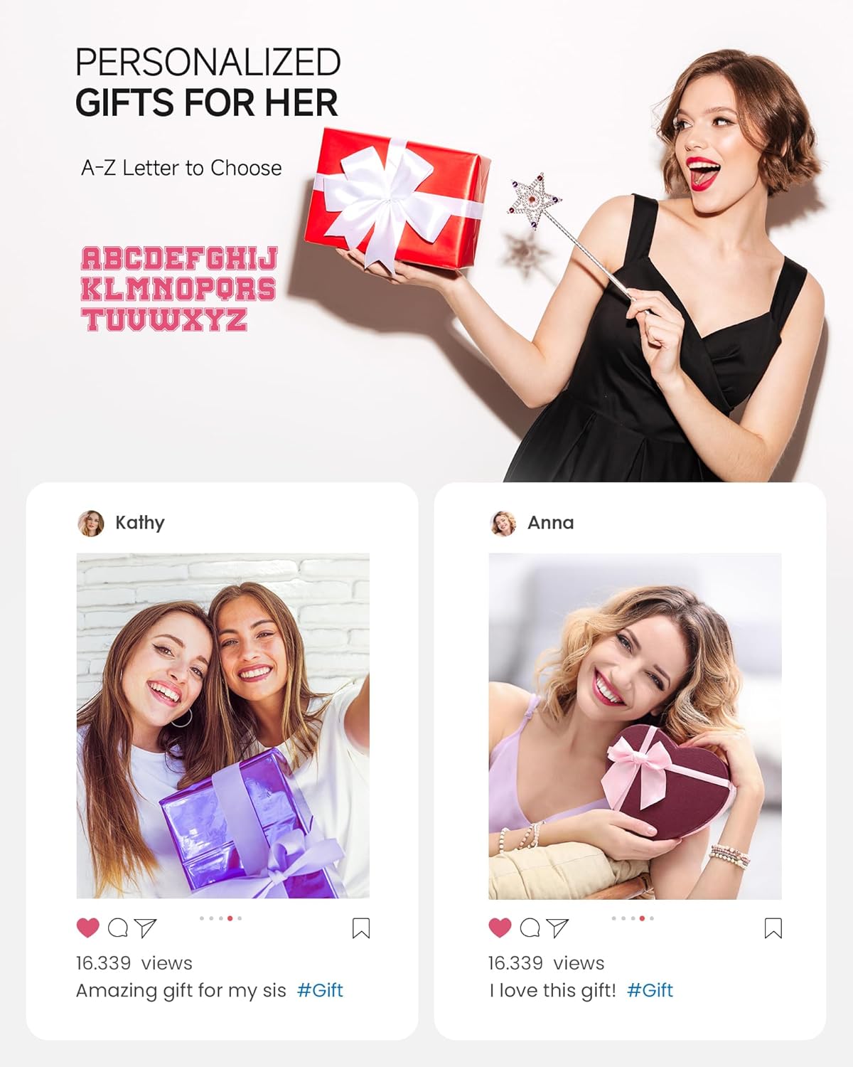 Gifts for Girls Women, Initial Duffle Bag, Personalized Gifts for Her, Teen Girl Gift Trendy Stuff
