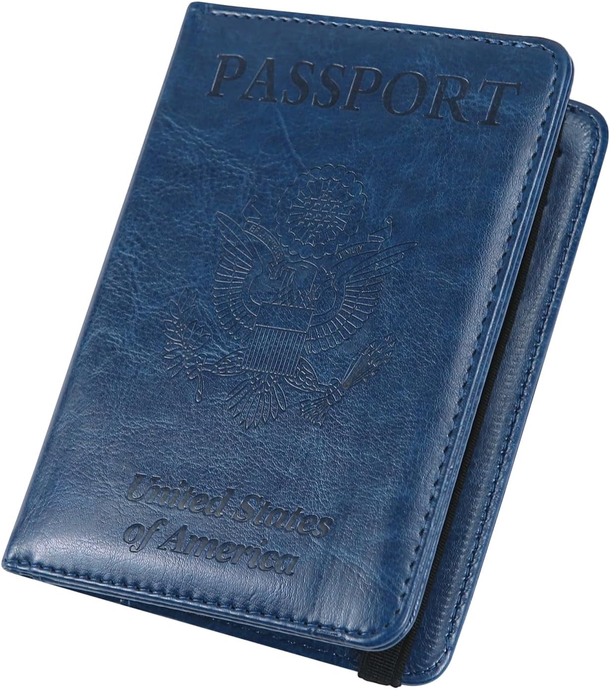 ILIYAH-Passport Cover-Passport Holder for Travel Women/Men Passport Wallet Case Travel Accessories Card Holder Wallet Unisex Travel Gifts(Deep Blue)