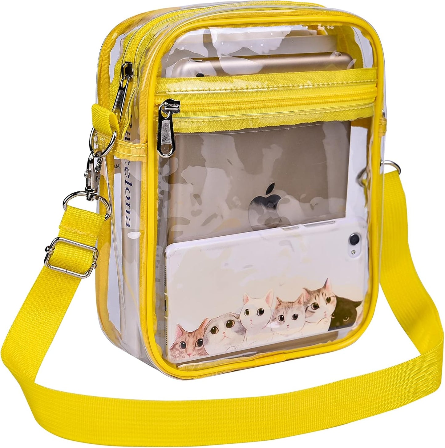 USPECLARE Clear Purse Stadium Transparent Messenger Bag Stadium Approved for Men and Women Clear
