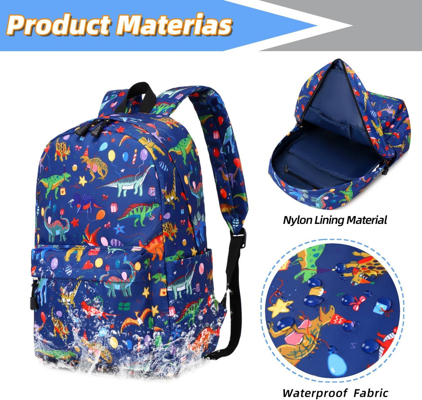 Backpack For Boy Elementary School Bookbag Durable Kid's Backpack Lightweight Travel Daypack