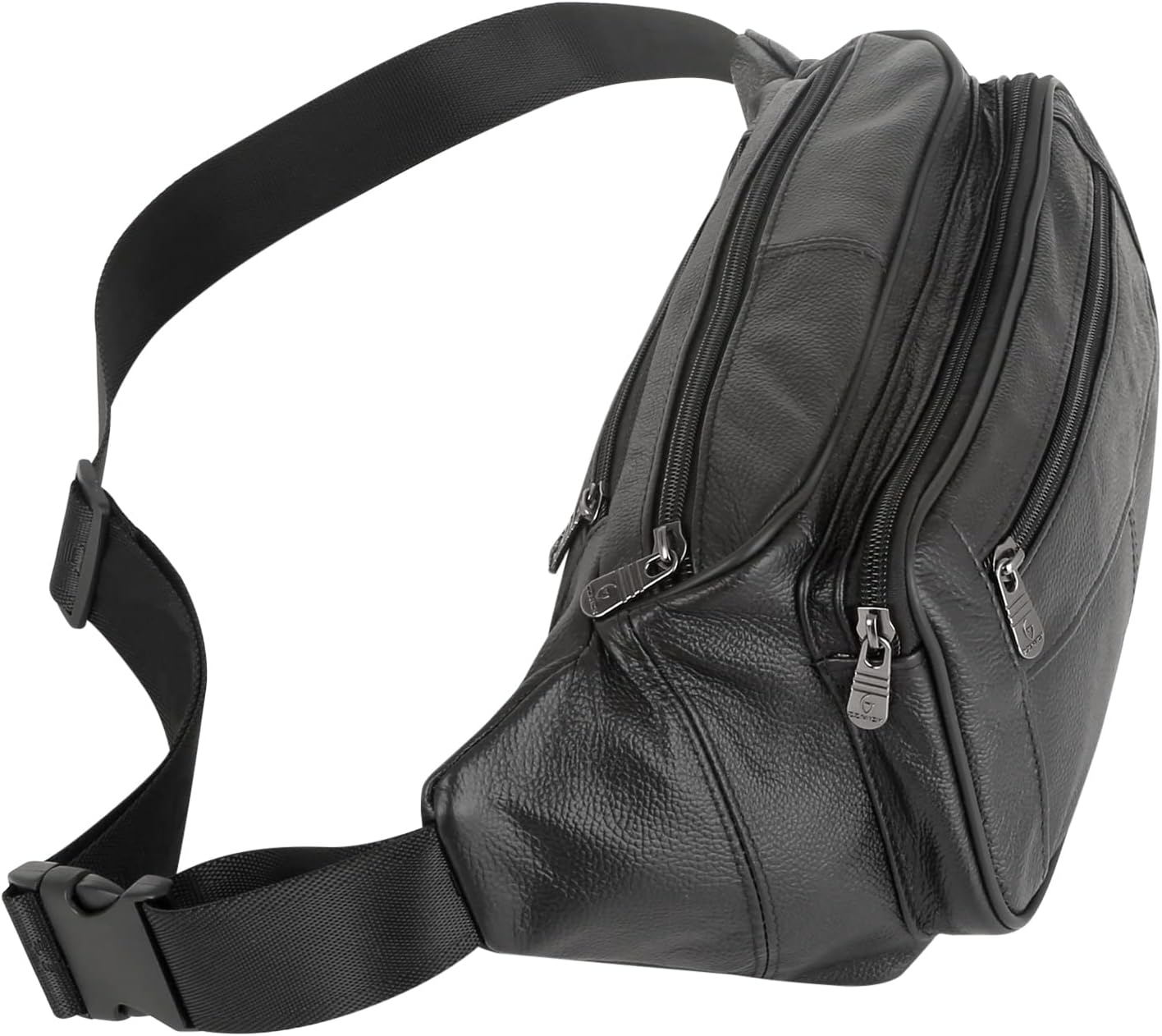 Genuine Leather Fanny Pack/Waist Bag/Organizer with Adjustable Belt, Multiple Pockets For Men and Women