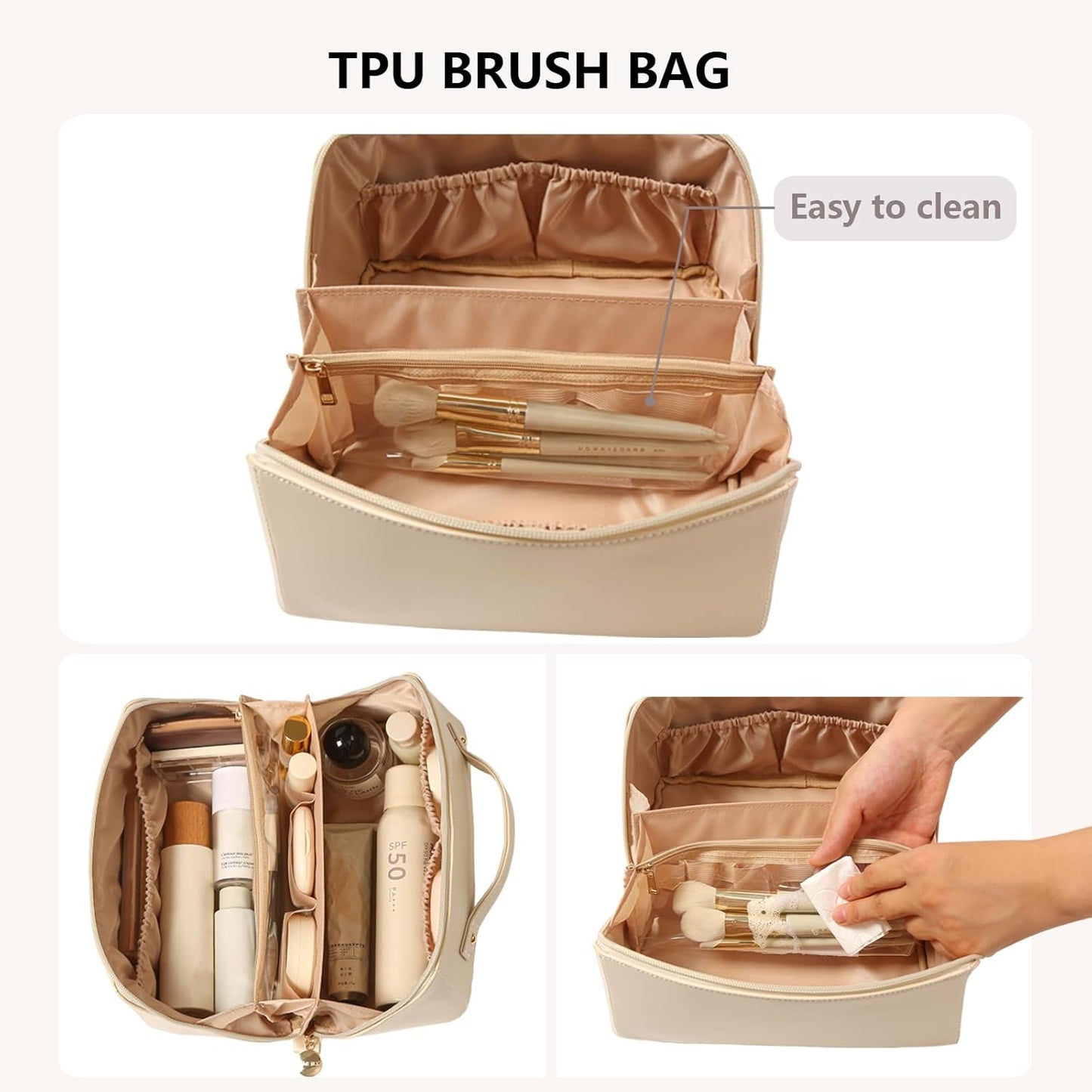 Travel Makeup Bag Toiletry Bag for Women Large Cosmetic Travel Bag Makeup Storage Box Skincare