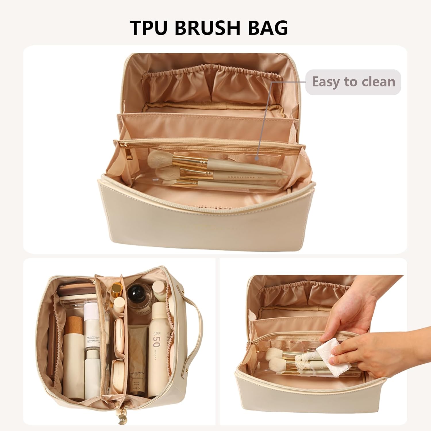 Travel Makeup Bag Toiletry Bag for Women Large Cosmetic Travel Bag Makeup Storage Box Skincare