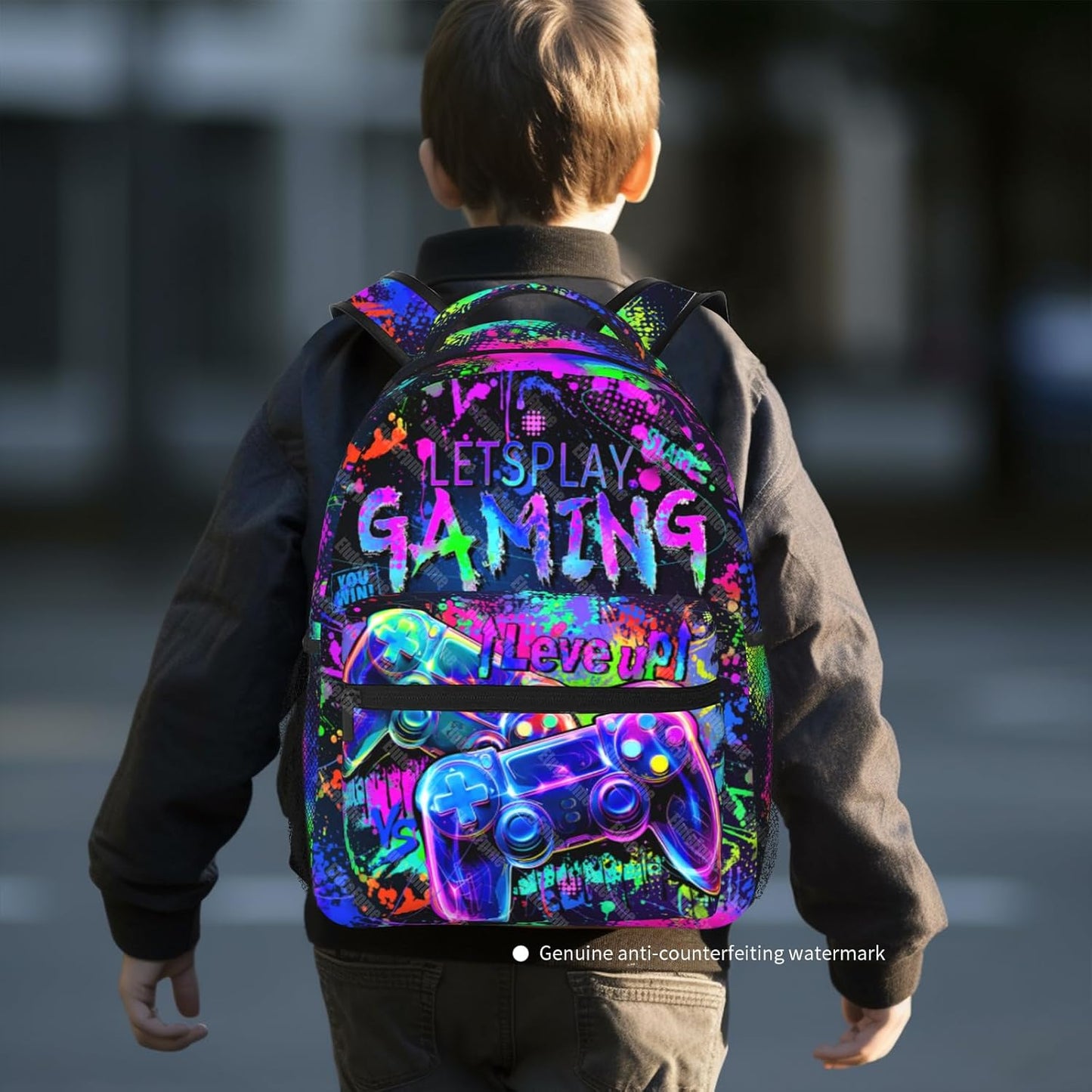 Backpack for Kids Game School Backpack For Boys Kids Backpacks Travel Bookbag for Age 6-18 Kid's Children Teens Elementary Middle School Back Pack