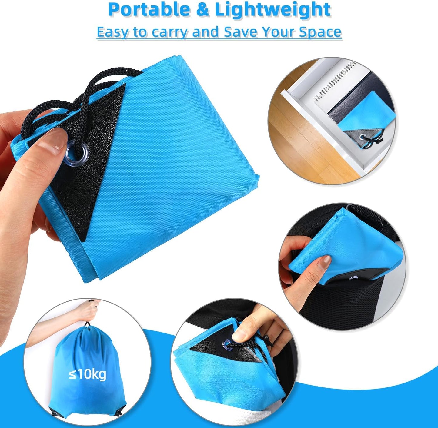 GoodtoU Drawstring Bags, Nylon Backpack for Sport, Traveling, Team (60Pcs, Sky Blue)