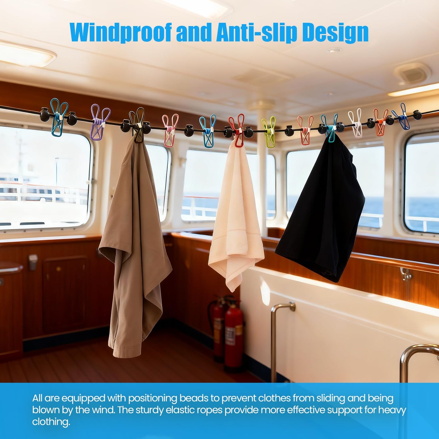 Magnetic Clothesline for Cruise Ship,Portable Clothes Line for Traveling