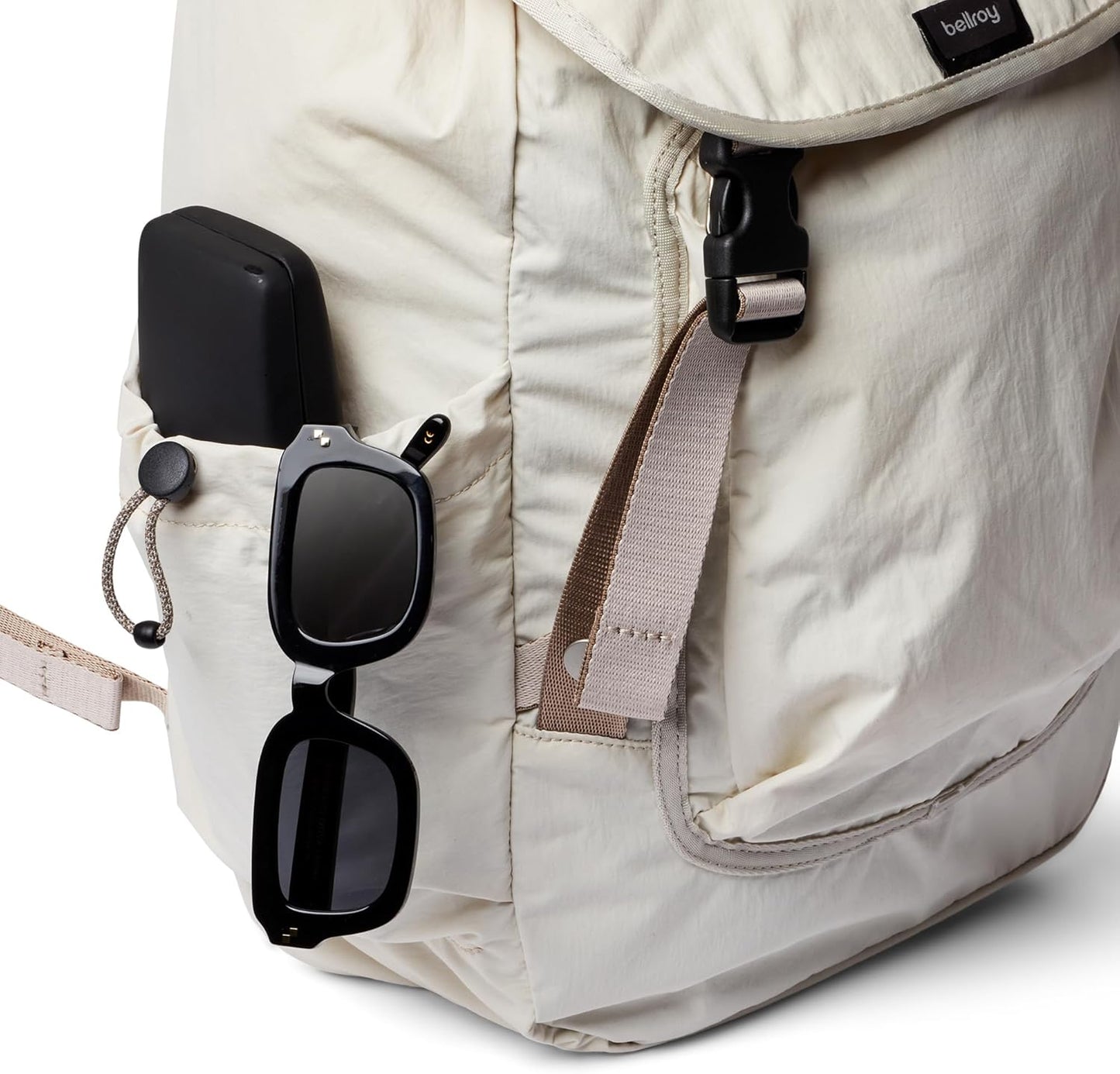 Bellroy Cinch Backpack (lightweight 20 liter backpack with external organization and adjustable shoulder straps) - Oat