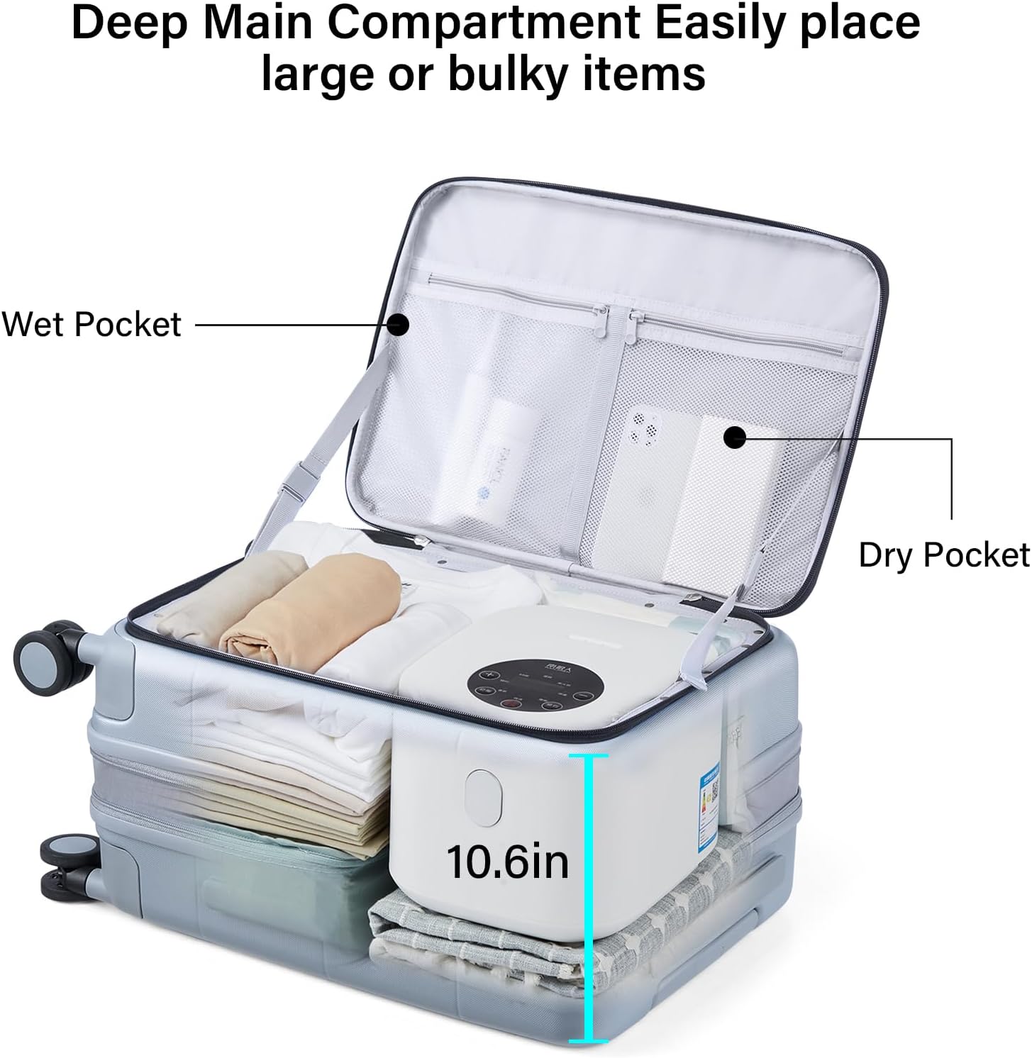 Hanke Hardside Expandable Carry On Luggage, 20 Inch Top Opening Trunk Luggages with Spinner Wheels