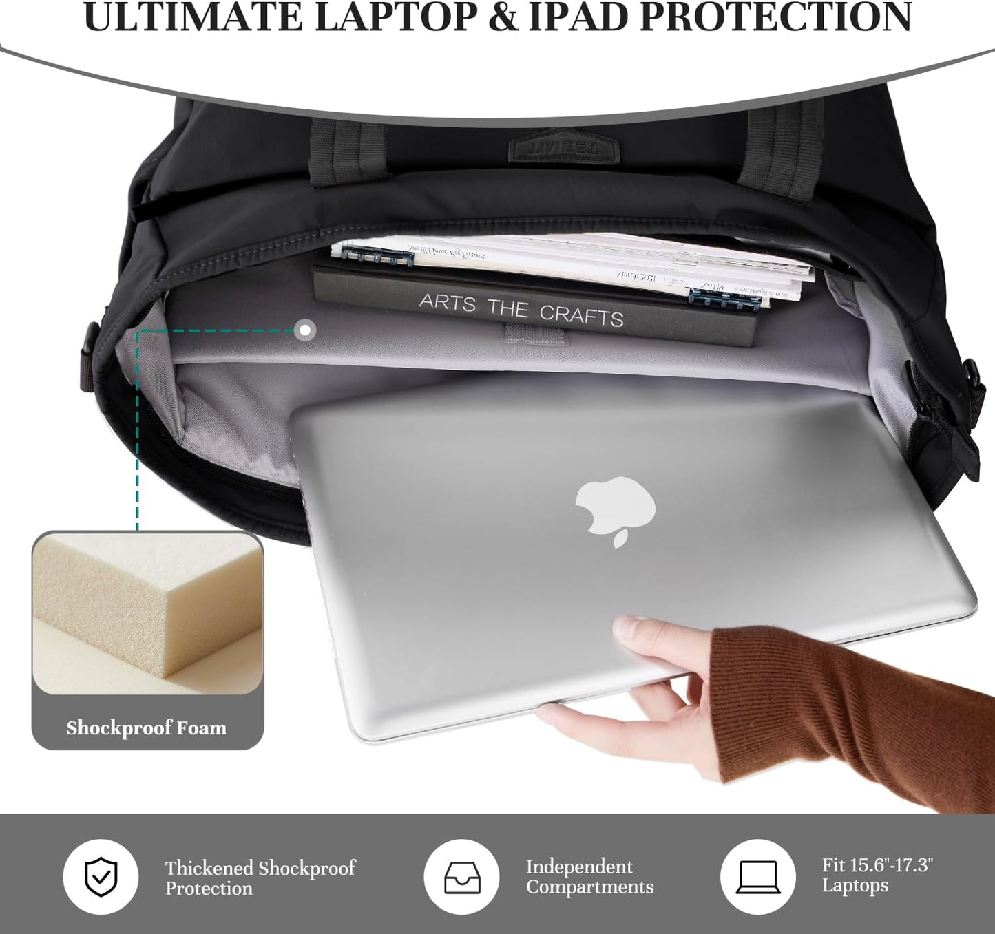 Timeet Tote Bag for Women, Water-resistant Travel Tote Bag with Laptop Compartment, Large Shoulder Bag for Work Nurse Teacher