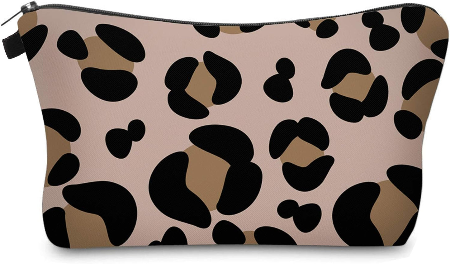 Cute Travel Makeup Bag Cosmetic Bag Small Pouch Gift for Women (Big Leopard)