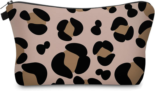 Cute Travel Makeup Bag Cosmetic Bag Small Pouch Gift for Women (Big Leopard)