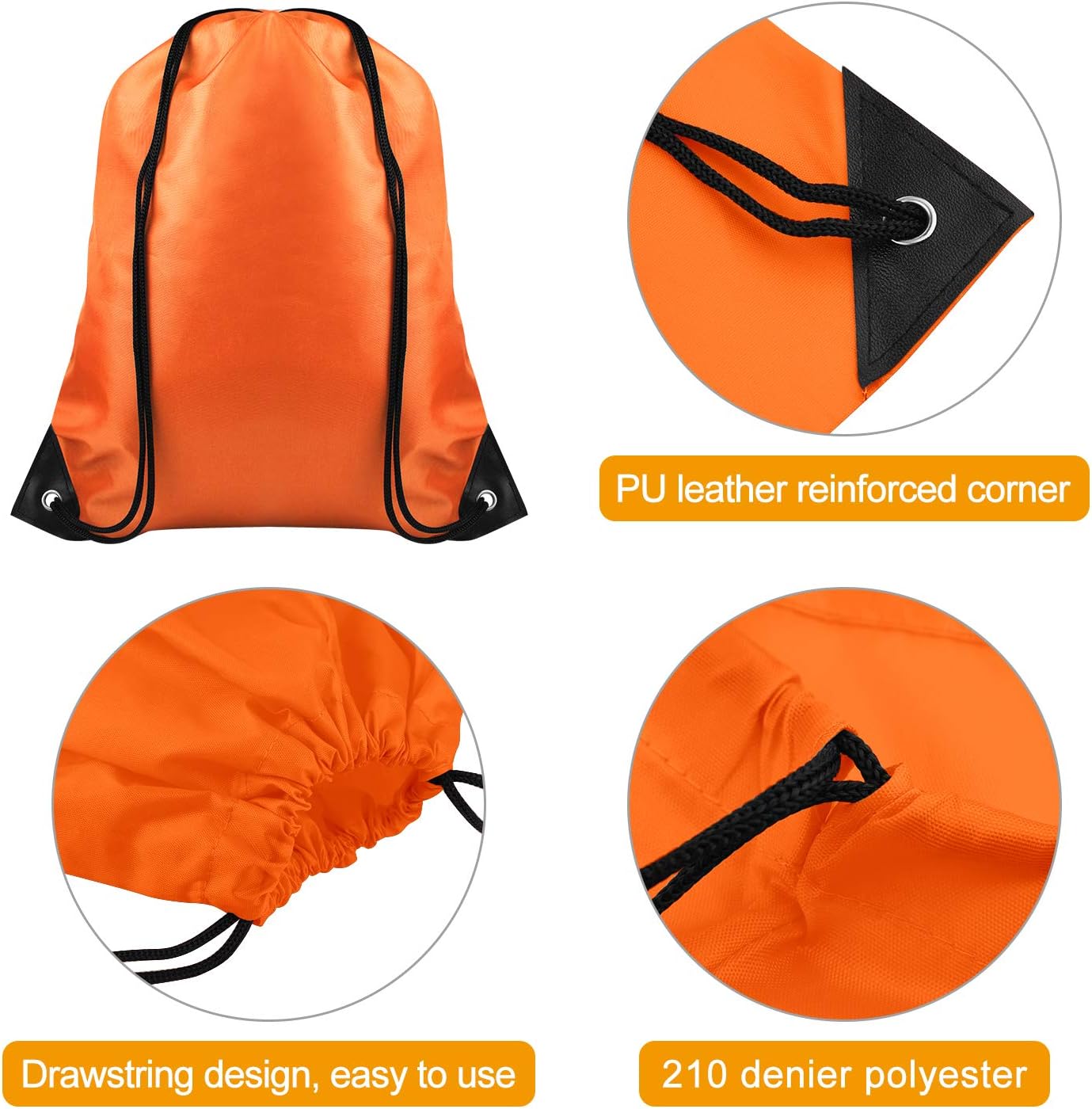 PLULON 25 Pcs Drawstring Bags Bulk Drawstring Backpack Colorful String Backpack Cinch Sack Sport Gym Backpack Bags for Yoga Traveling Outdoor Sports