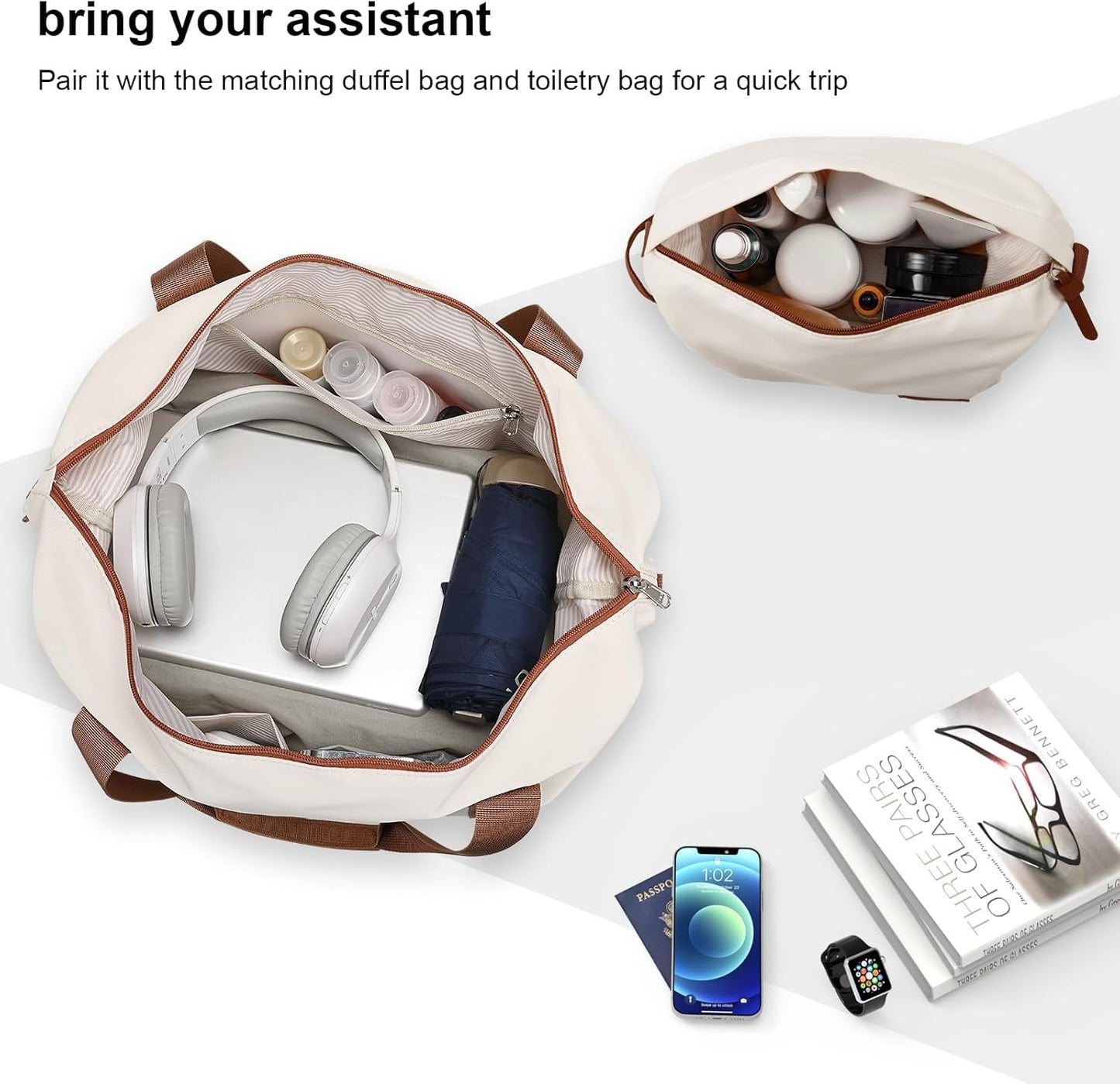 Joyway 24 Inch Checked Luggage, Expandable Suitcase with Spinner Wheel, 3 Piece Hard Shell Luggage Set with TSA Lock(White)