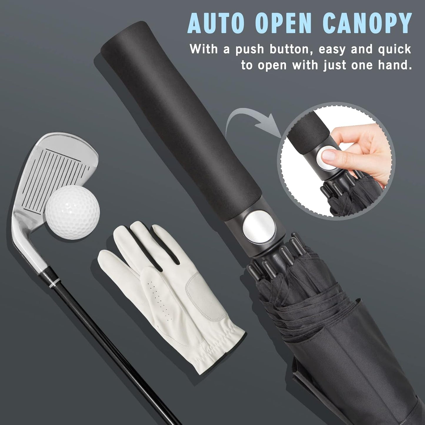 ZOMAKE Golf Umbrella Windproof, Extra Large Oversized Heavy Duty Double Canopy for Rain, Sports