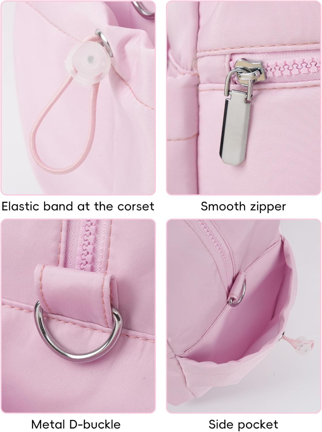 Large Capacity Travel Bag with Trolley Strap Great for Short Trips and Adventures pink
