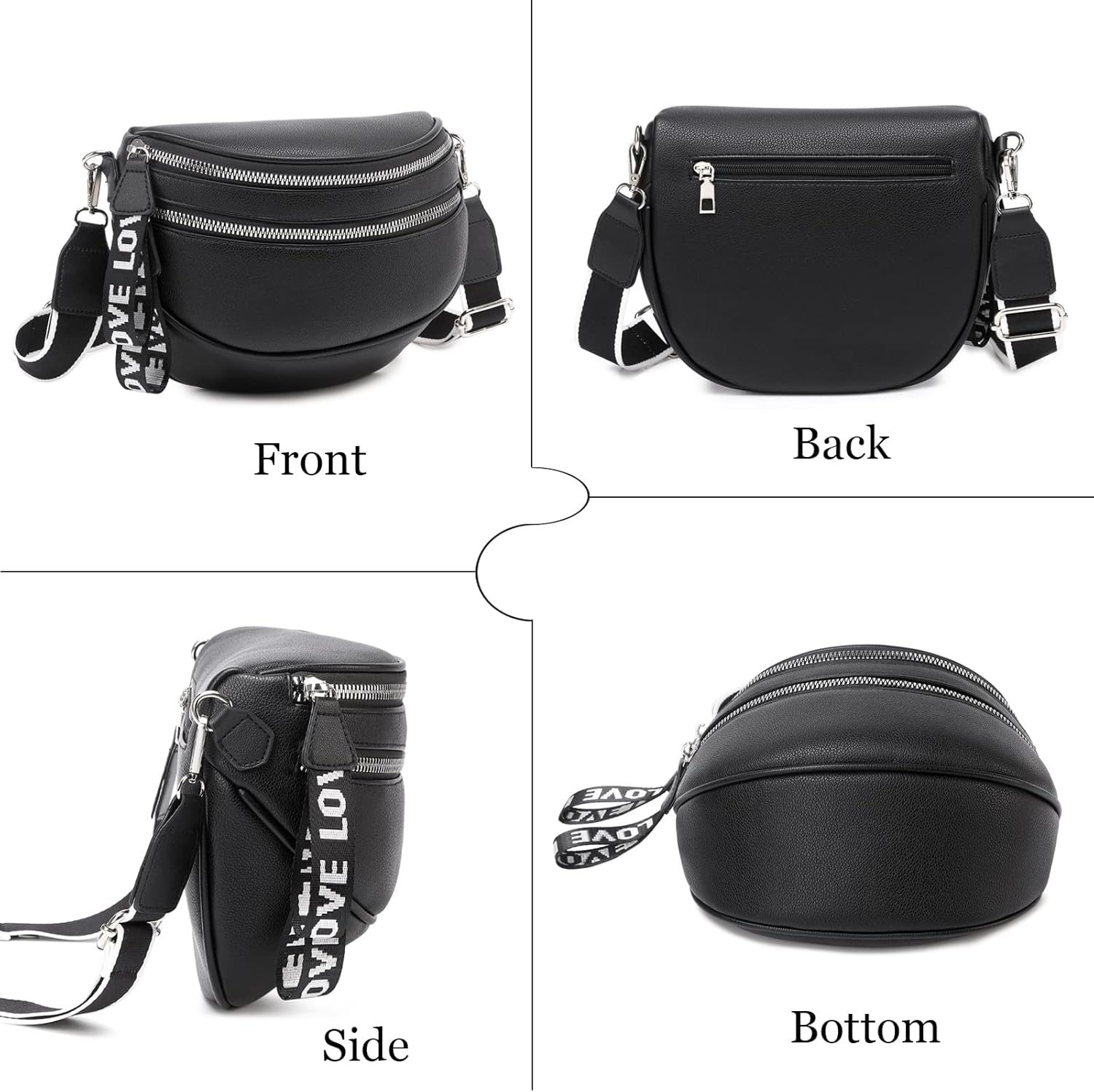 Fanny Pack Crossbody Bags for Women Men - Small Cross Body Bag Purses PU leather Belt Bag - Fashion