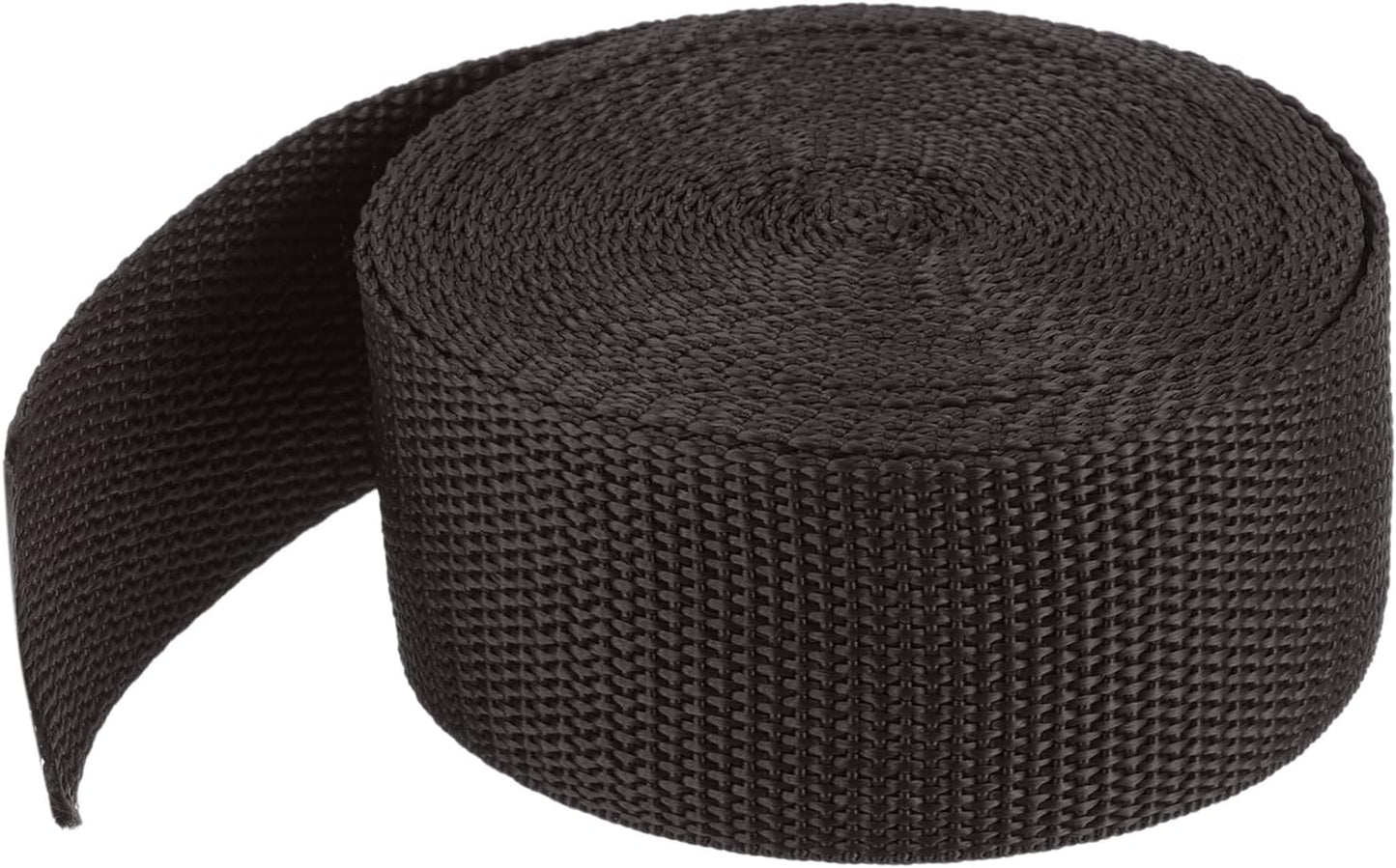 MECCANIXITY Lightweight Polypropylene Webbing Strap 1 1/2" 5 Yard Backpack Strapping Band Coffee for Outdoor Luggage Cargo Straps