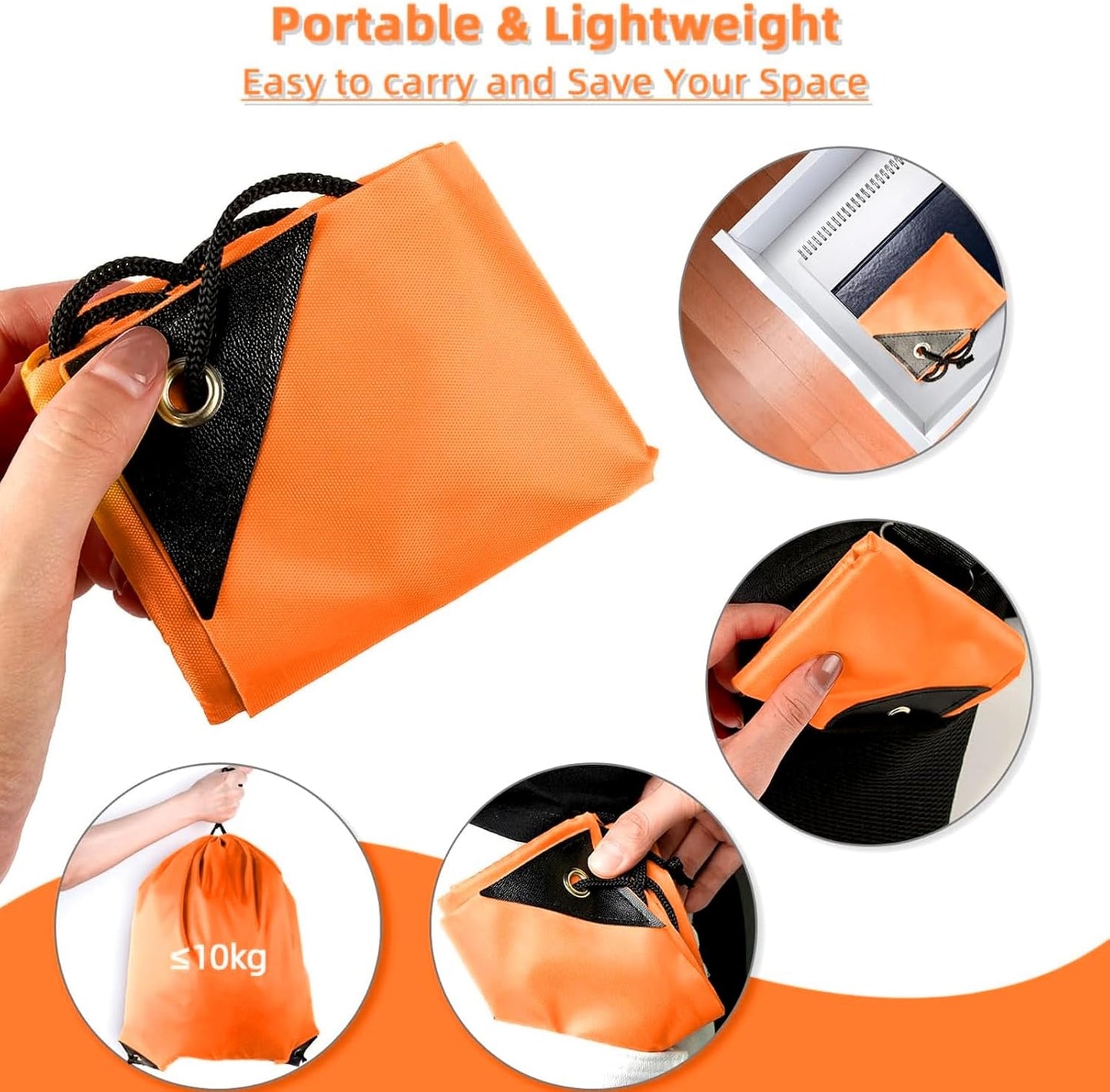 GoodtoU Drawstring Bags, Drawstring Backpacks Bulk Nylon Backpack Draw String Back Bag Cinch Sack Drawstring Gym Bag String Backpack for Sport, Traveling, Team (40Pcs, Orange)