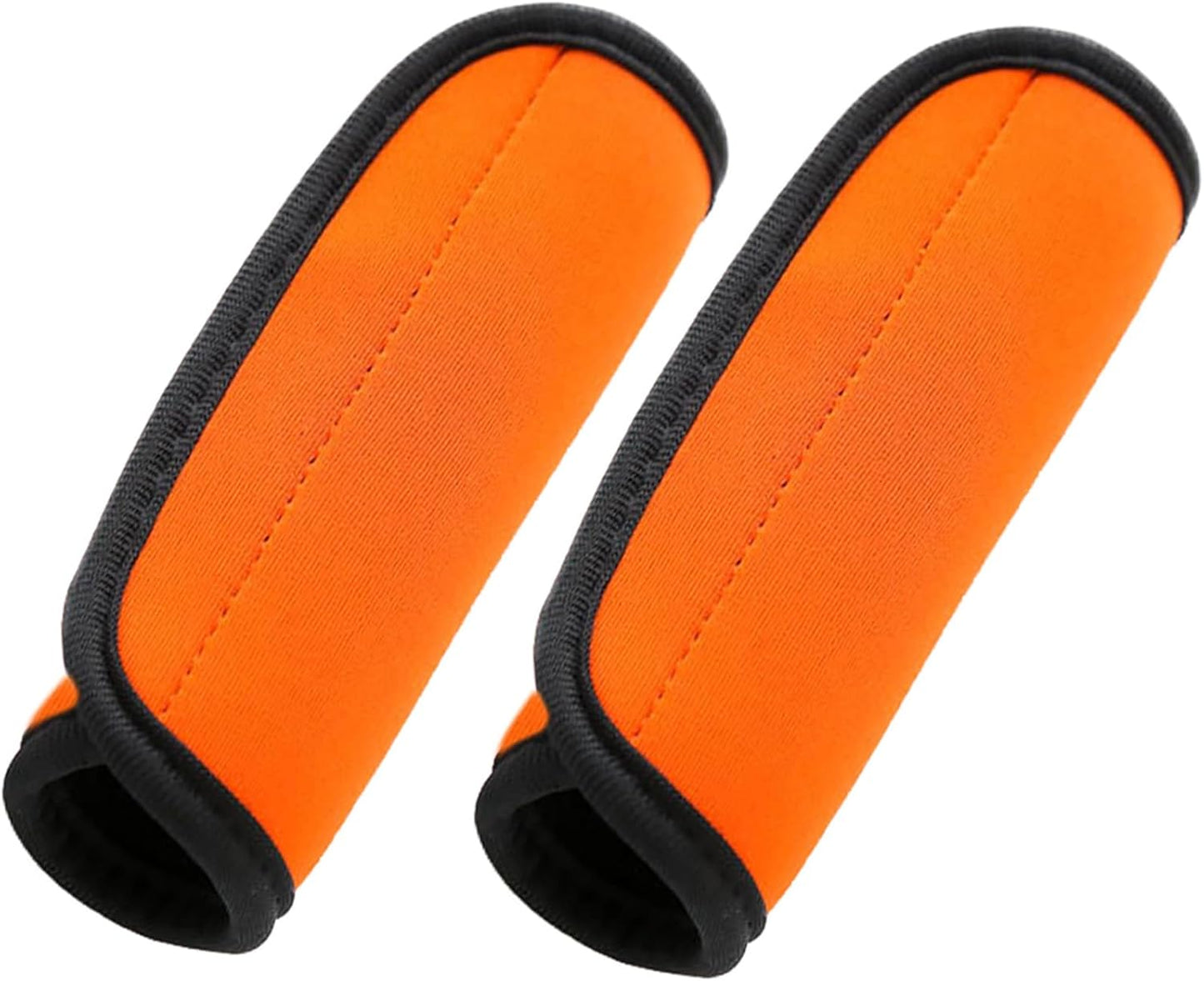 Luggage Handle Wraps, Soft Travel Bag Handle Cover, Padded Handle Grip, Suitcase Tags Identifiers for Travel Accessories, Orange, 2pcs