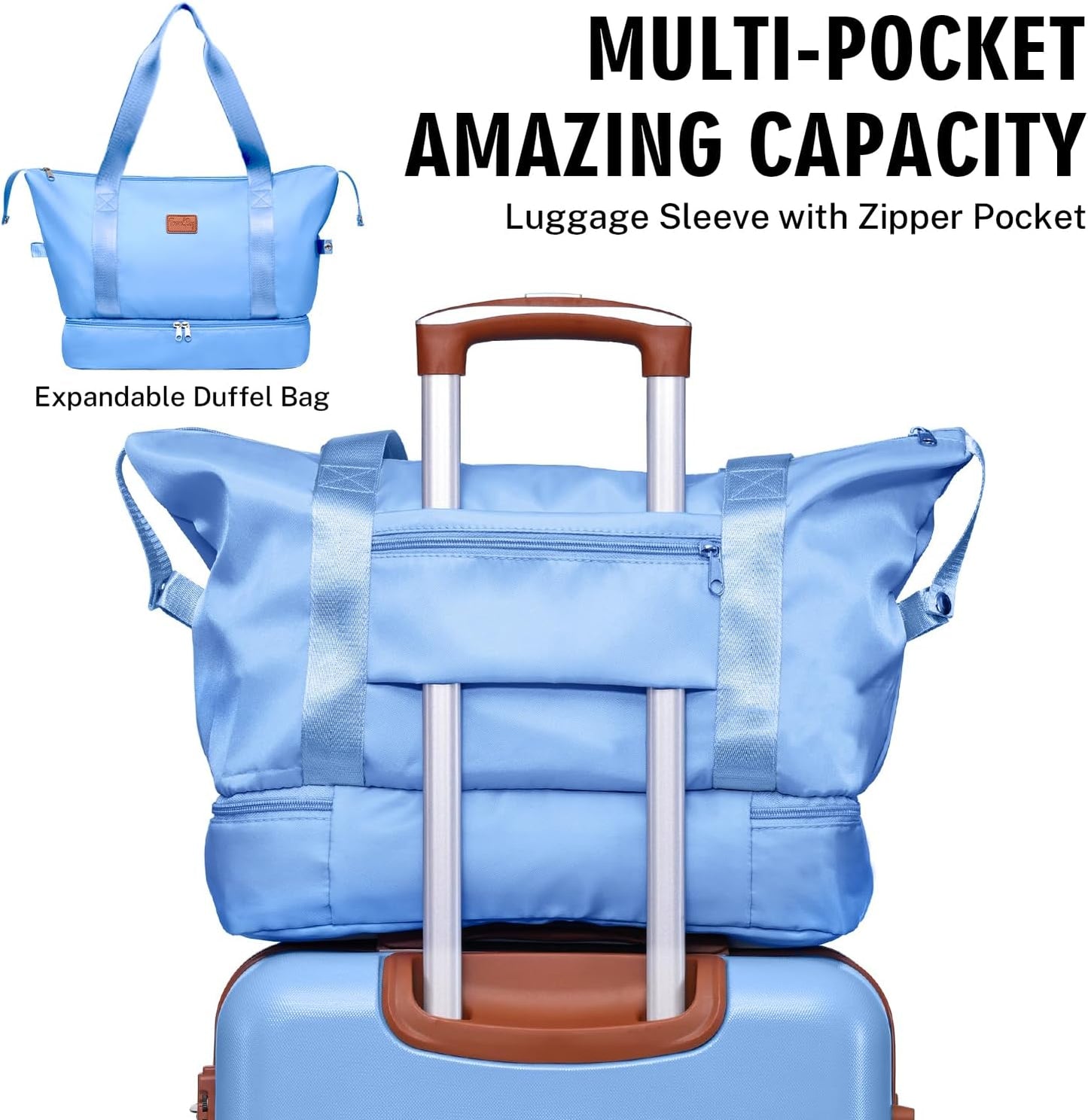 Krute Luggage Sets 5 Pieces Suitcase Set Hard Shell Carry On Luggage with Spinner Wheels TSA Approved Durable PC+ABS Hard Side Suit Case