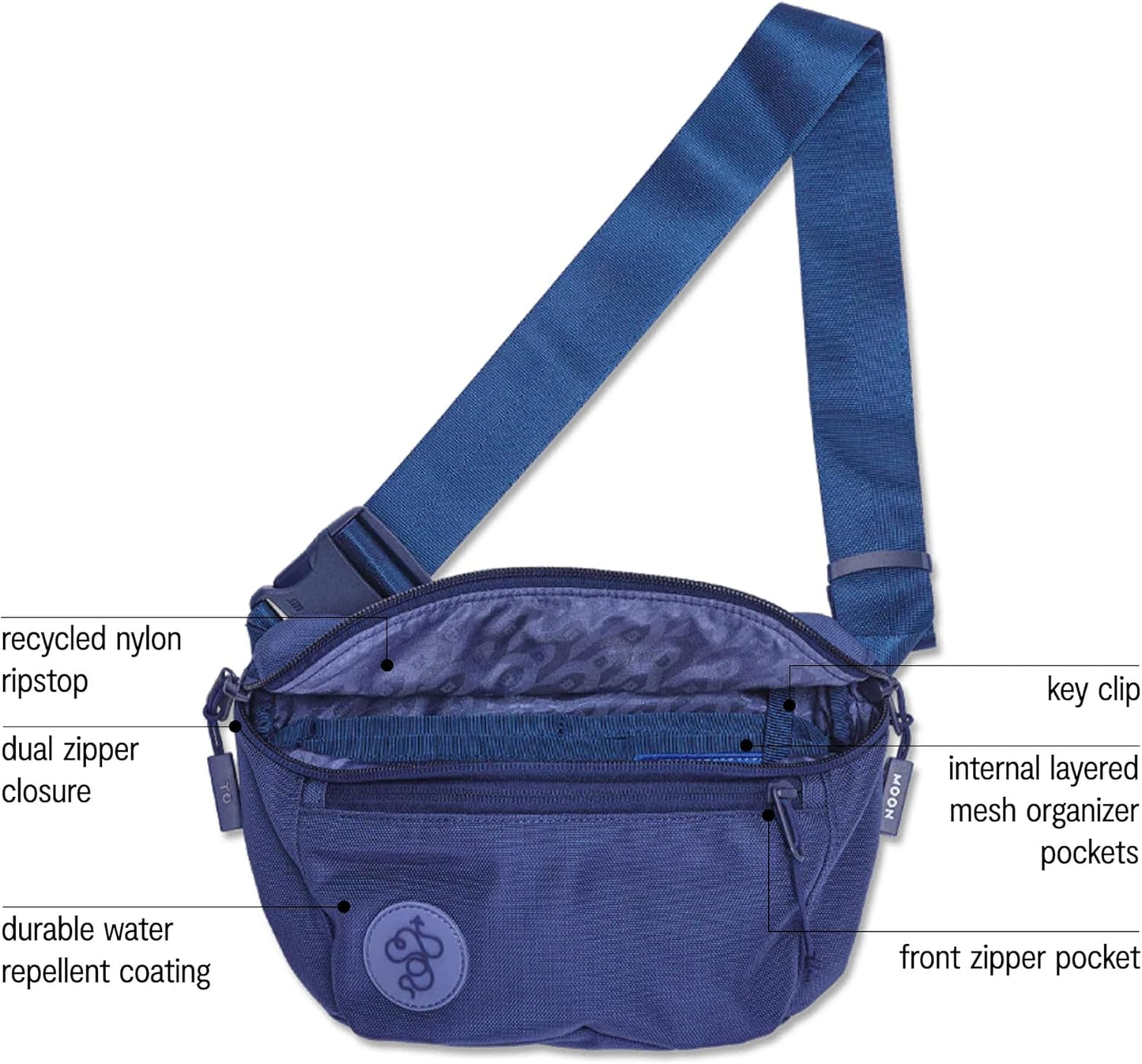 Baboon to the Moon Full Size Fanny Pack 3L – Womens Crossbody, Belt Bag for Women, Fanny Pack for Men, Crossbody Bags for Women Travel, Waist Bags