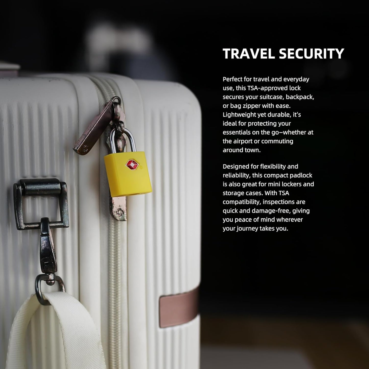 TSA Locks for Luggage, Keyed Alike Luggage Locks TSA Approved 4 Pack, Small Padlock with Key, Padlocks with Keys for Suitcase, Backpack, Bag Zipper, Tool Box, Case, Travel Essentials