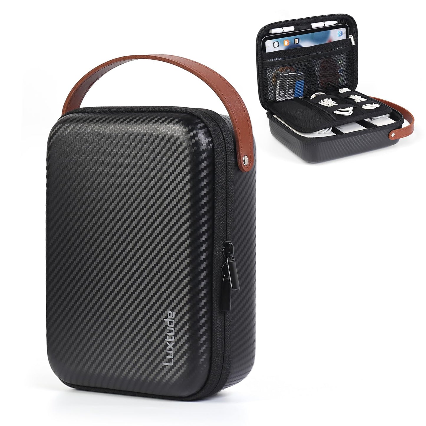 Luxtude Electronics Organizer Travel Case for Chargers and Cords