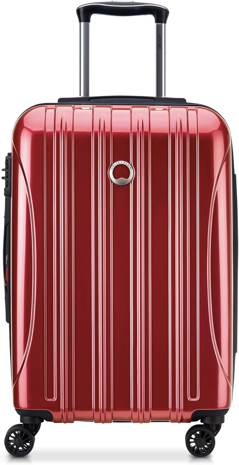 DELSEY PARIS Helium Aero Hardside Expandable Luggage with Spinner Wheels, Brick Red, 2-Piece Set