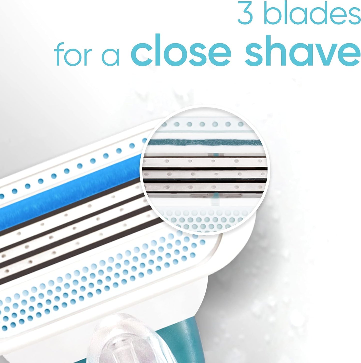 Gillette Venus Smooth Women's Razor - 1 handle + 2 refills (Pack of 2)