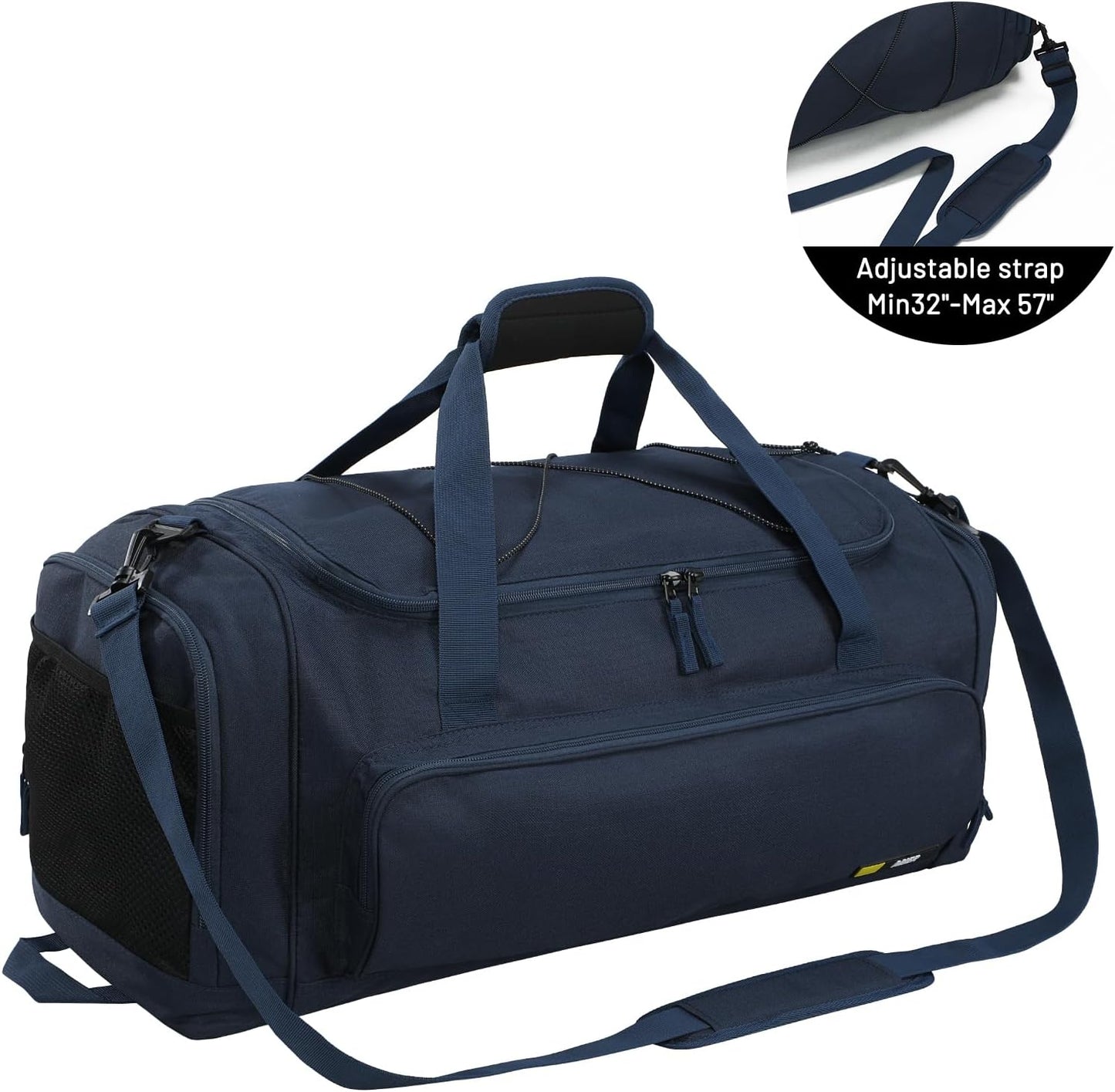 MIER Large Gym Bag for Men Sports Duffle Bag with Shoe Compartment 60L Lightweight Duffel Bags for Workout Fitness Travel