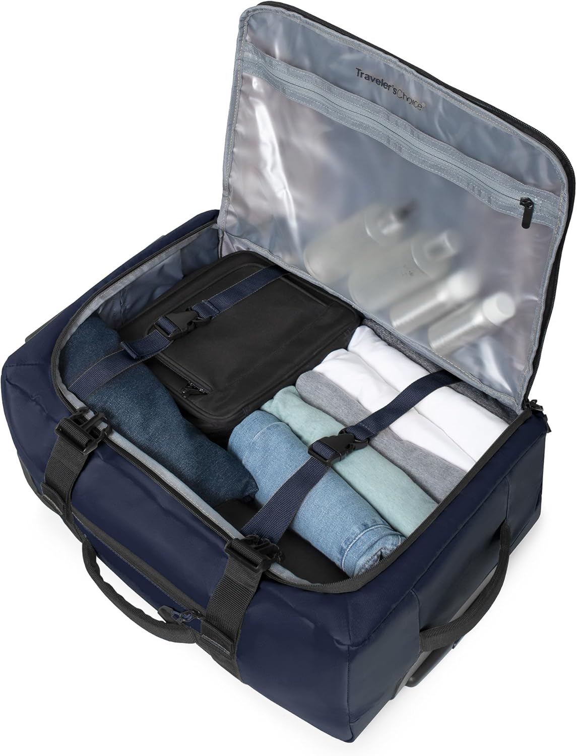 Traveler's Choice Softside Upright Wheeled Duffel Bag