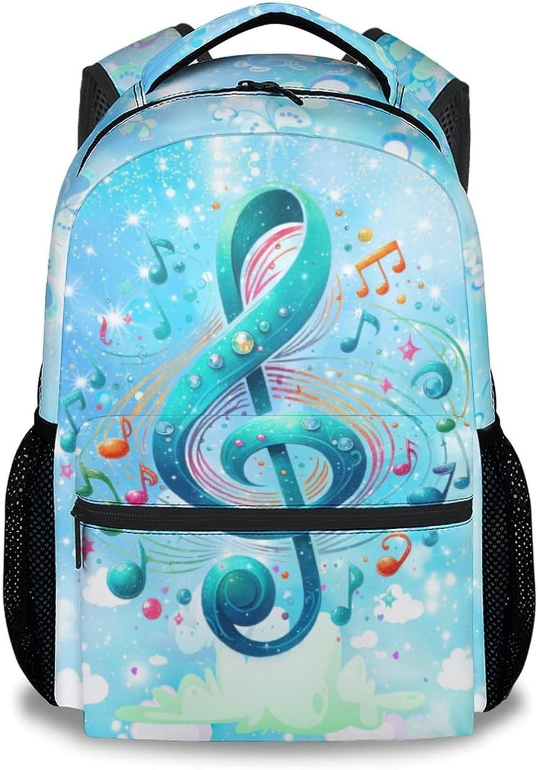 Backpack for Girls - School Bag for Kids & Music Lovers - School Back Pack with Large Capacity - 17 Inch Aesthetic Schoolbag for Primary Preschool