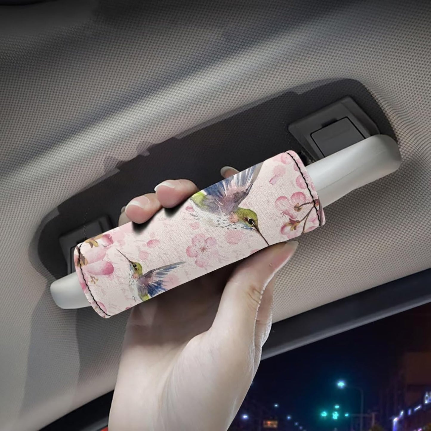 Hummingbird Luggage Handle Wrap Grip Cover Set of 2 Pcs,Portable Luggage Identifiers for Suitcase Teens Adults Sleeve Cover Fancy